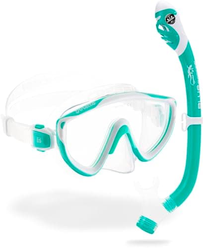 Cressi Kids Snorkeling Kit (Mask & Snorkel) for Children from 6 to 10 Years Old - Tinetto & Iguana Dry: Designed in Italy