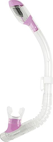 Cressi Youth Dry-Top Snorkel - Splash-Guard and Closing Valve on Top, Silicone Mouthpiece, Quick-Release Keeper - Designed in Italy