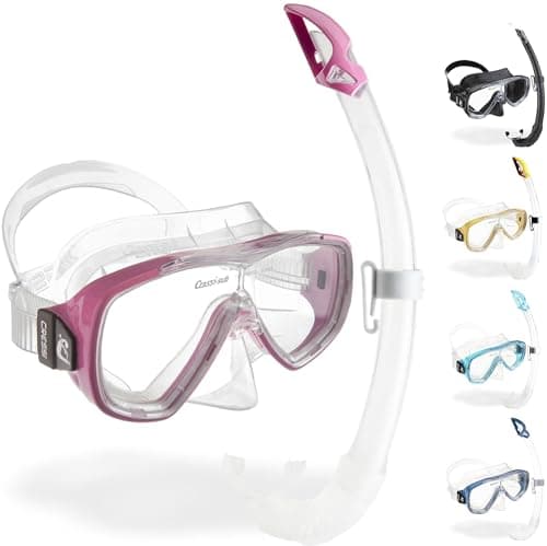 Cressi Adult Wide View Comfortable Snorkeling Mask & Snorkel - Onda & Mexico: made in Italy