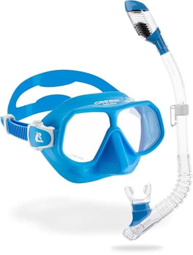 Cressi Kids Snorkeling Kit (Mask & Snorkel) for Children from 6 to 10 Years Old - Rombo & Mini Dry: Designed in Italy