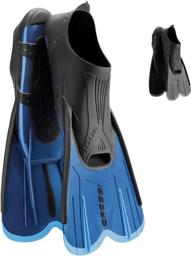 Cressi Adult Short Light Swim Fins with Self-Adjustable Comfortable Full Foot Pocket - Perfect for Traveling - Agua Short: Made in Italy