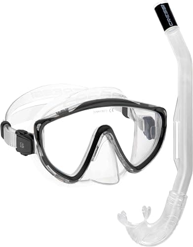 Cressi Snorkeling Kit (Mask & Snorkel) for Snorkelers of All Skill Levels- Tino & Island 2.0 - Quality Since 1946