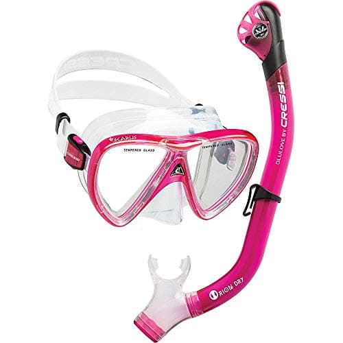 Cressi Adult Snorkeling Kit, Mask & Dry Snorkel - Quality for Exploring Underwater - Ikarus & Orion Dry: Designed in Italy